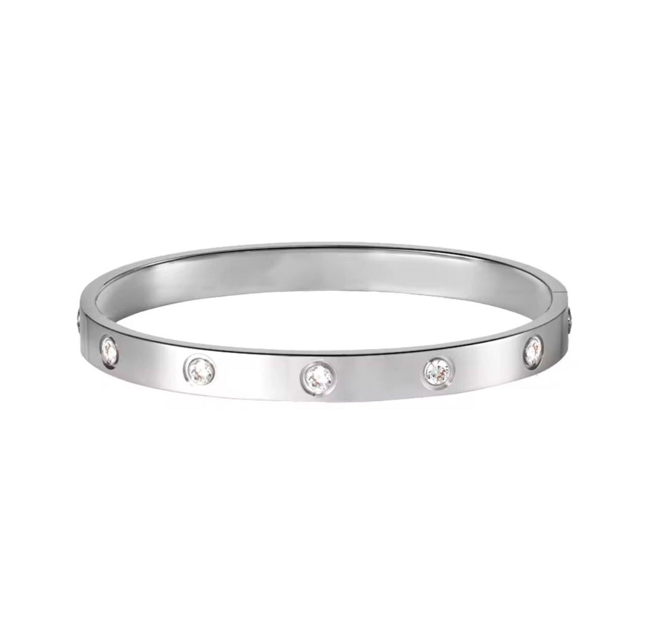 Silver Screw Love Diamond Bracelet