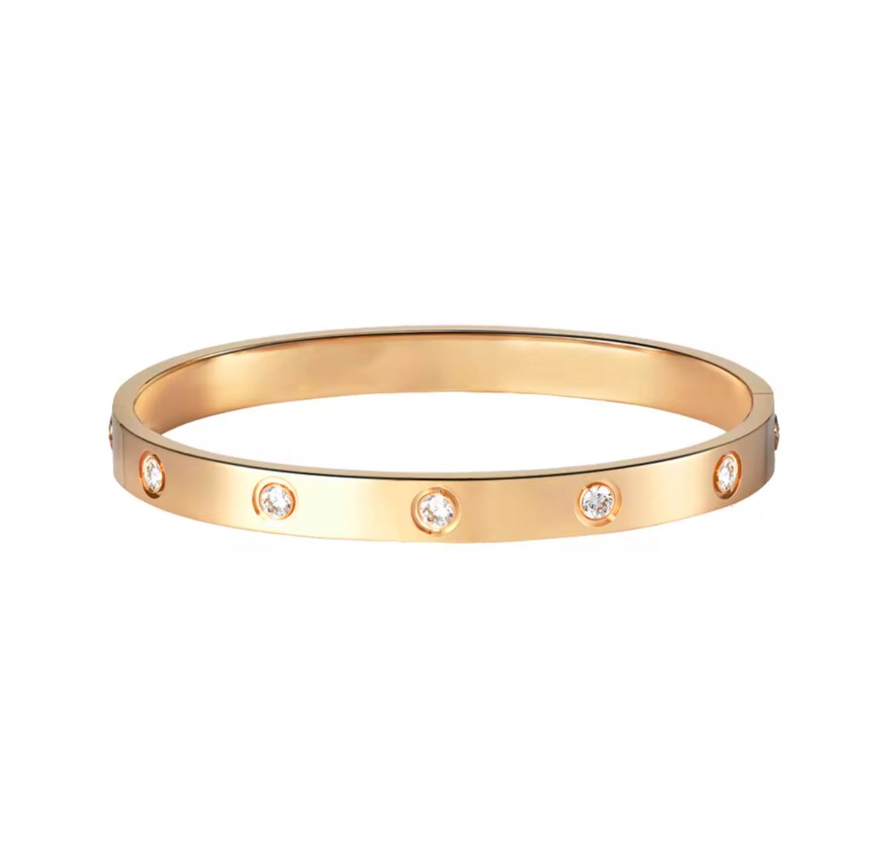 Gold Screw Love Diamond Bracelet