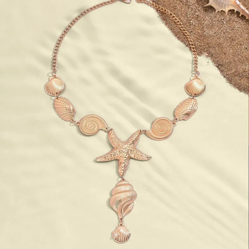 Pearl Starfish Gold Necklace