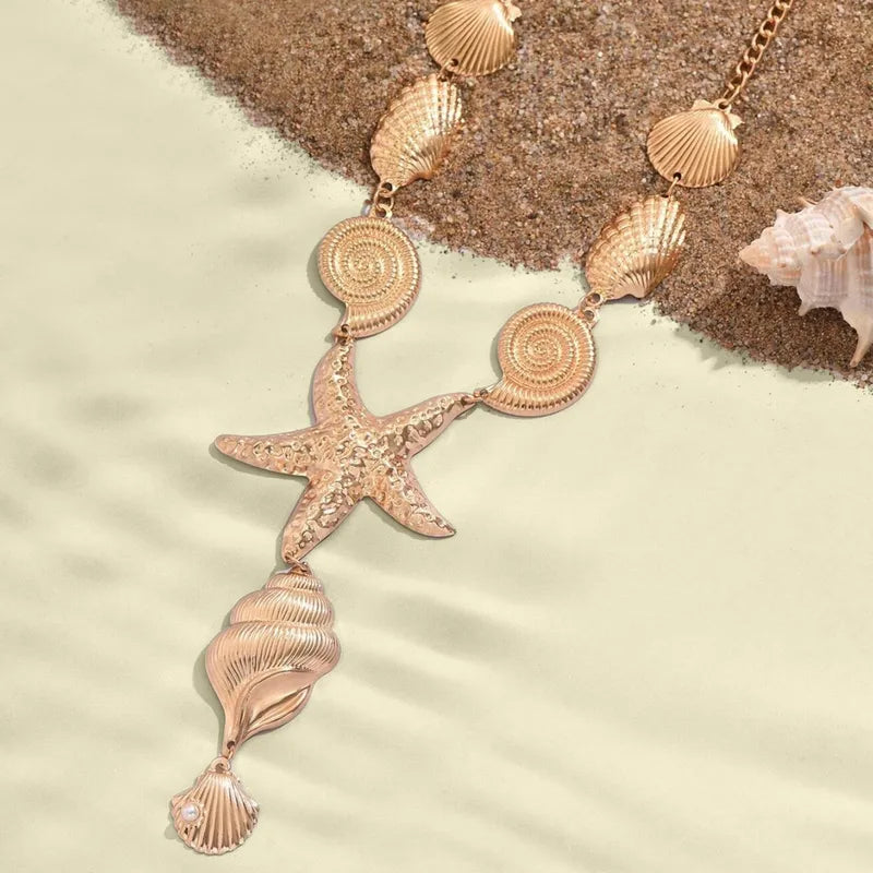 Pearl Starfish Gold Necklace