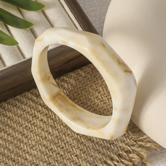 White Resin Bangle